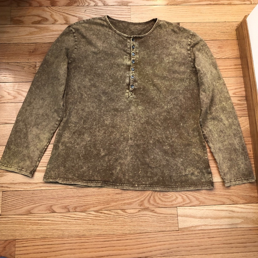 Vintage Style Long Sleeve Henley Shirt